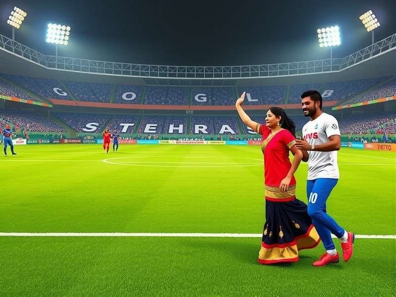Kerala Kick Ace gameplay screenshot showing a match in Jawaharlal Nehru Stadium
